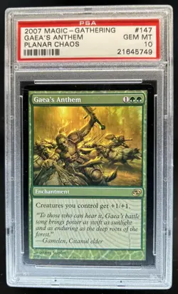 2007 Magic MTG Planar Chaos Gaea's Anthem #147 PSA 10 GEM MINT - Image 1
