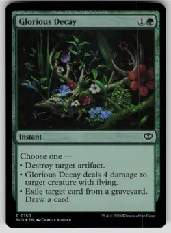 Glorious Decay Foil Common Secrets of Strixhaven 150 MTG Near Mint 2026 - Image 1