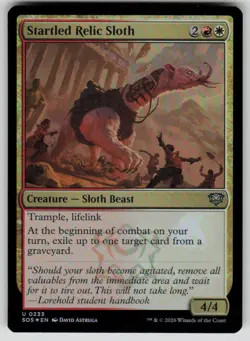 Startled Relic Sloth Foil Uncommon Secrets of Strixhaven 233 MTG Near Mint 2026 - Image 1