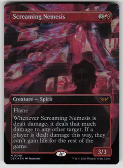 Screaming Nemesis (Borderless) Foil Mythic Duskmourn: House of Horror 348 MTG NM - Image 1