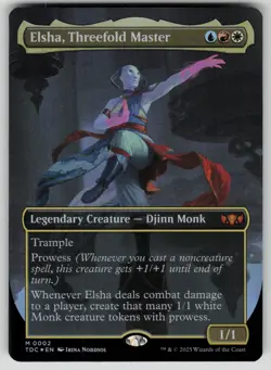 Elsha, Threefold Master (Borderless) Foil M Commander: Tarkir: Dragonstorm 2 NM - Image 1