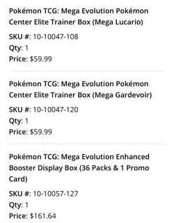 Pokemon Center Mega Evolution ETBs & Enhanced Booster Box *PRESALE* - Image 5