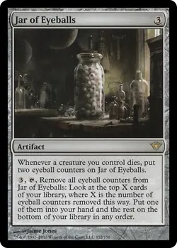 JAR OF EYEBALLS mtg Very Light Play Dark Ascension 1 Rare - Image 1