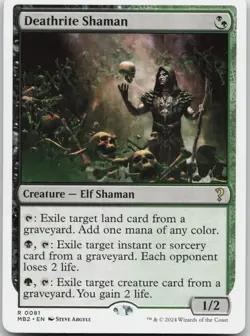 Deathrite Shaman (White Border) Mystery Booster 2 81 NM R - Image 1