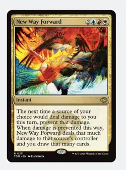 New Way Forward (Foil) TDM | MTG Jeskai Instant Reflect Damage Draw | Rare | NM - Image 1
