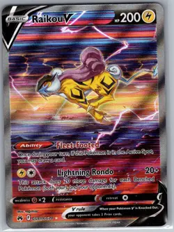 Raikou V GG41/GG70 Crown Zenith: Galarian Gallery - Pokemon Card - NM - Image 1