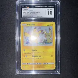 Pokemon Pikachu SM162 Holo Black Star Promo Sun & Moon Team Up Blister CGC 10 - Image 1