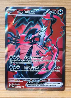 Pokemon TCG Ultra Rare Full Art Holo Yveltal Ex 105/88 Perfect Order NM Card - Image 1