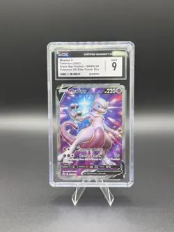 2022 MEWTWO V Pokemon GO ETB Black Star Promo HOLO SWSH229 CGC 9 MINT - Image 1