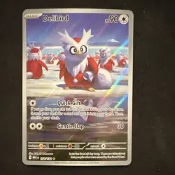 Pokemon Delibird 152/132 ME01 Mega Evolution Holo IR Eng. Illustration Rare NM - Image 1