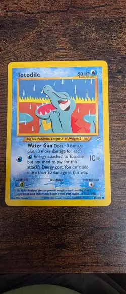 Totodile 85/105 Common Neo Destiny Pokemon Moderately Played - Image 1