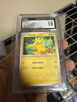 2023 Pokemon My First Battle Pikachu Deck CGC 10 Pikachu Non-Holo - Image 1