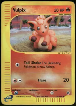 Vulpix Reverse Holo Pokemon Expedition Base Set 136/165 LP - Image 1