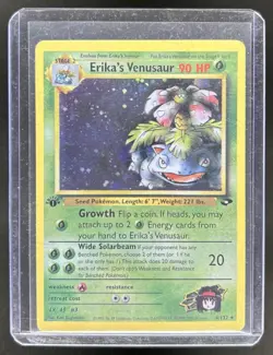 2000 Pokemon Gym Challenge 1st Edition Erika's Venusaur Holo #4/132 - Image 1