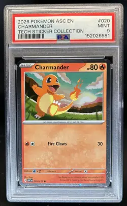 2026 Pokemon Ascended Heroes Charmander Promos #020/217 PSA 9 - Image 1