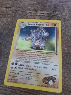 Brock's Rhydon #2/132 Holo Rare Gym Heroes 1999-2000 Pokemon Card - Image 3
