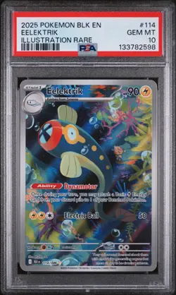 2025 POKEMON BLK EN-BLACK BOLT ILLUSTRATION RARE #114 EELEKTRIK PSA 10 - Image 1