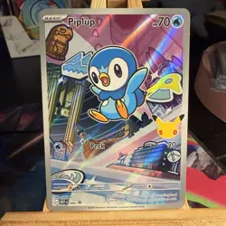 Piplup 042 First Partners Illustration Rare Black Star Promo Pokemon TCG MINT - Image 1