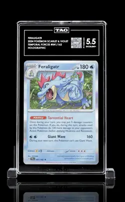The Pokemon Company Feraligatr 041/162 Temporal Forces Rare Holo TAG 5.5 - Image 1