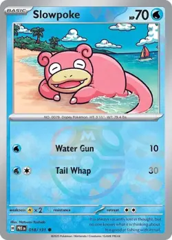 Slowpoke 018/131 Master Ball Pokemon Prismatic Evolutions NM - Image 1