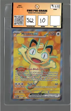 2026 POKEMON POR EN-PERFECT ORDER ULTRA RARE #107 MEOWTH EX SWS PRE-GRADE 10 T2 - Image 1