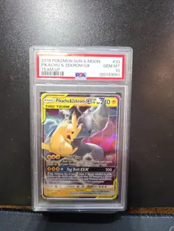 PSA 10 Pikachu & Zekrom GX 33/181 Holo Team Up 2019 Pokemon - Image 1