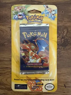 1999 POKEMON FACTORY SEALED SHADOWLESS BLISTER BOOSTER PACK CHARIZARD ART 33.88g - Image 2