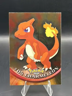 Pokemon TOPPS - Charmeleon HOLO FOIL TV Animation Series BLUE LOGO - Image 1