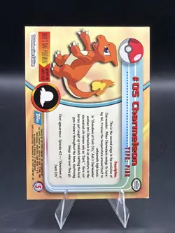 Pokemon TOPPS - Charmeleon HOLO FOIL TV Animation Series BLUE LOGO - Image 2