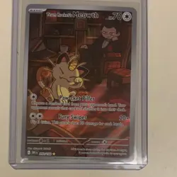 Pokemon Team Rocket's Meowth 203/182 Destined Rivals Illustration Rare Holo 70 … - Image 1