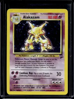 2000 Pokemon 2 Alakazam Holo Rare #1/130 - Image 1