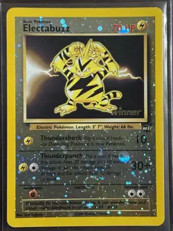 Pokemon TCG Electabuzz Reverse Holo Card Winner Stamped #1 (2002) NM - Image 1