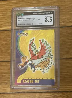 2001 TOPPS POKEMON JOHTO LEAGUE CHAMPIONS #250 HO-OH CGC 8.5 - Image 1
