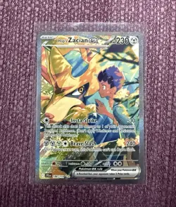 Pokemon Hop's Zacian ex 186/159 Sv09 Full Art Holo 230 HP EX - Image 1