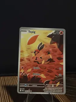 Pokemon TCG Tepig 096/086 SV: White Flare Illustration Rare Full Art Holo - Image 1