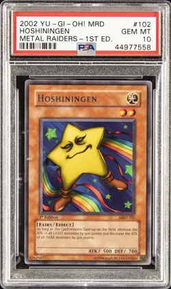 2002 YU-GI-OH! MRD-METAL RAIDERS 1ST EDITION #102 HOSHININGEN PSA 10 - Image 1