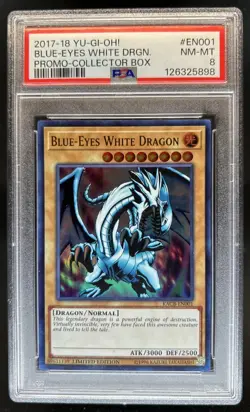 2017 Yu-Gi-Oh Kaiba Collector Blue-Eyes White Dragon Limited #KACB-EN001 PSA 8 - Image 1