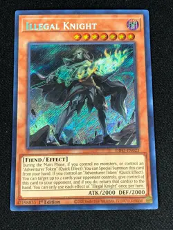 YUGIOH ILLEGAL KNIGHT DIFO-EN023 1ST SECRET (NM) - Image 1