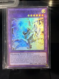 Yugioh Elemental HERO Thunder Giant-Voltic Thunder MZMU-EN029 Super Rare - Image 1