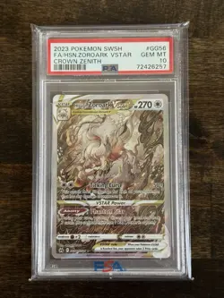 2023 Pokemon Hisuian Zoroark VSTAR GG56/GG70 Crown Zenith PSA 10! - Image 1