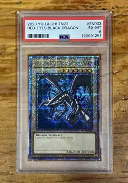 Yugioh - PSA 6 - Red-Eyes Black Dragon - TN23-EN003 - Image 1