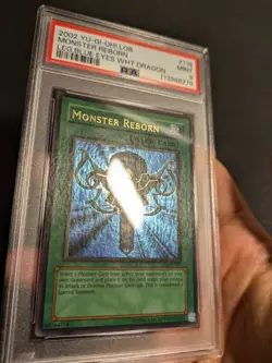 Yugioh Monster Reborn LOB-118 Unlimited Ultra Rare PSA 9 Mint WAVY! - Image 3