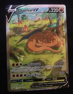 Pokemon Charizard v SWSH260 Alternate Art Full Art Holo Promo Card NM - Image 1