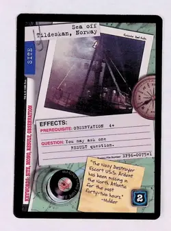 Sea Off Tildeskan, Norway 1996 X-Files TCG CCG Site Card Common - Image 1