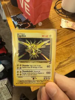 Pokemon TCG Zapdos Holo Rare Unlimited Card 20/130 Base Set 2 - Image 1
