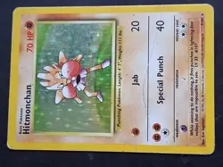 1999 Hitmonchan 7/102 Base Set Holo Rare Pokemon Card MP - Image 2