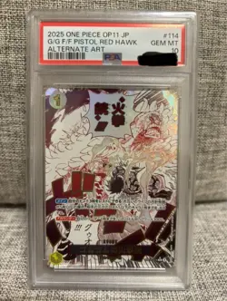 PSA10 Gum-Gum Fire-Fist Pistol Redm Hawk OP11-014 R One Piece Card 2025 Japan - Image 1