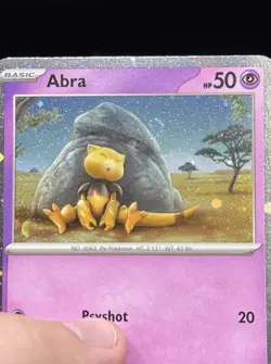 Abra 063/165 Staring At Swirl Scarlet & Violet 151 Pokemon Card NM - Image 3
