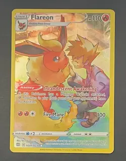 Pokemon Card Flareon TG01/TG30 Brilliant Stars Trainer Gallery - Near Mint - Image 1