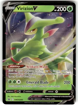 Virizion V SWSH295 SWSH: Sword & Shield Promo Cards Holo - Pokemon Card - Image 1